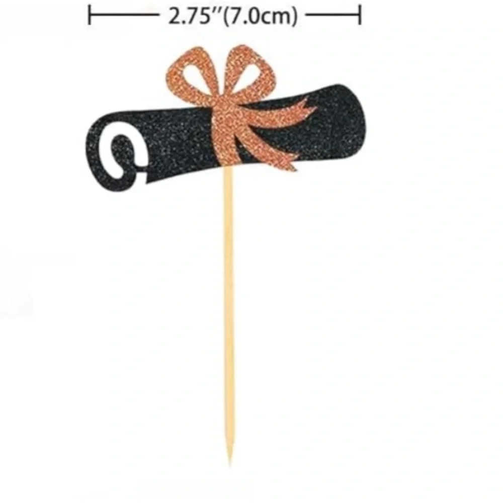 32 Pieces 2024 Diplomas Cap Cupcake Picks Cupcake Toppers Brand NEW